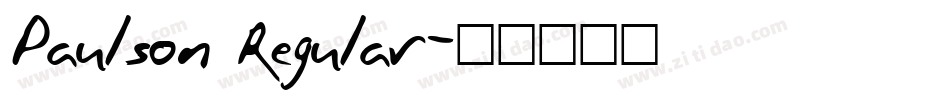 Paulson Regular字体转换